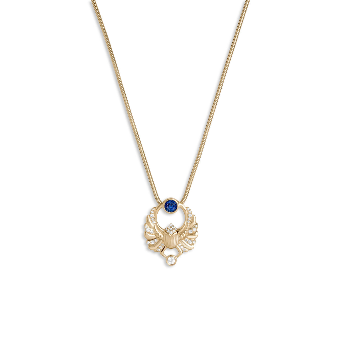 Khepri Scarab Pendant on Snake Chain