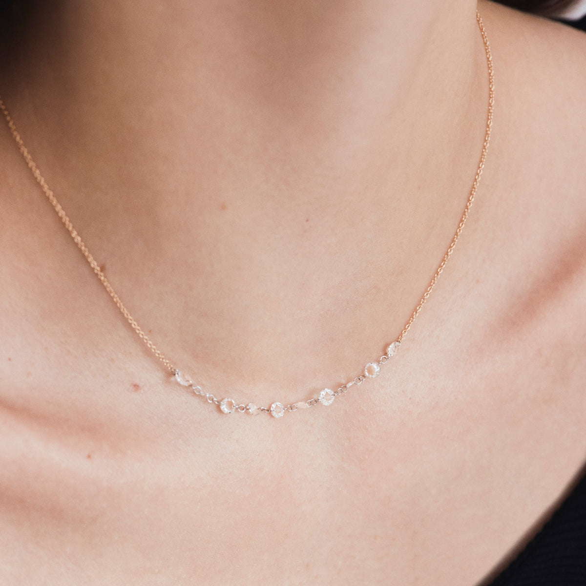 Lila Floating Rose Cut Necklace
