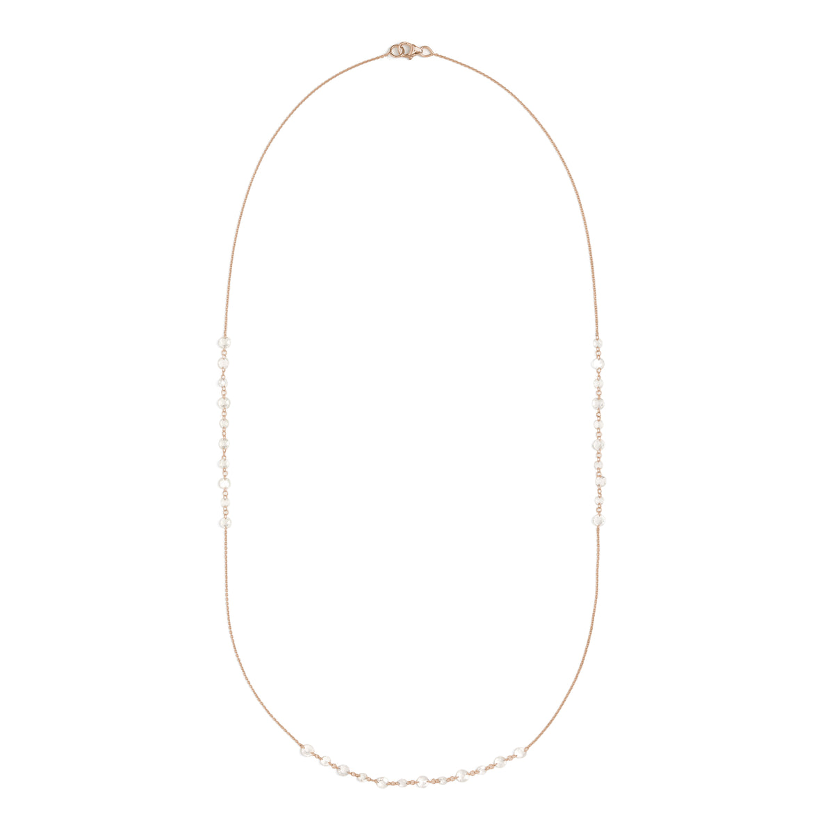 Lila Floating Rose Cut Necklace - Long Version