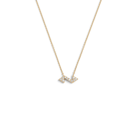 Rhea Necklace | White Diamond & Sapphire