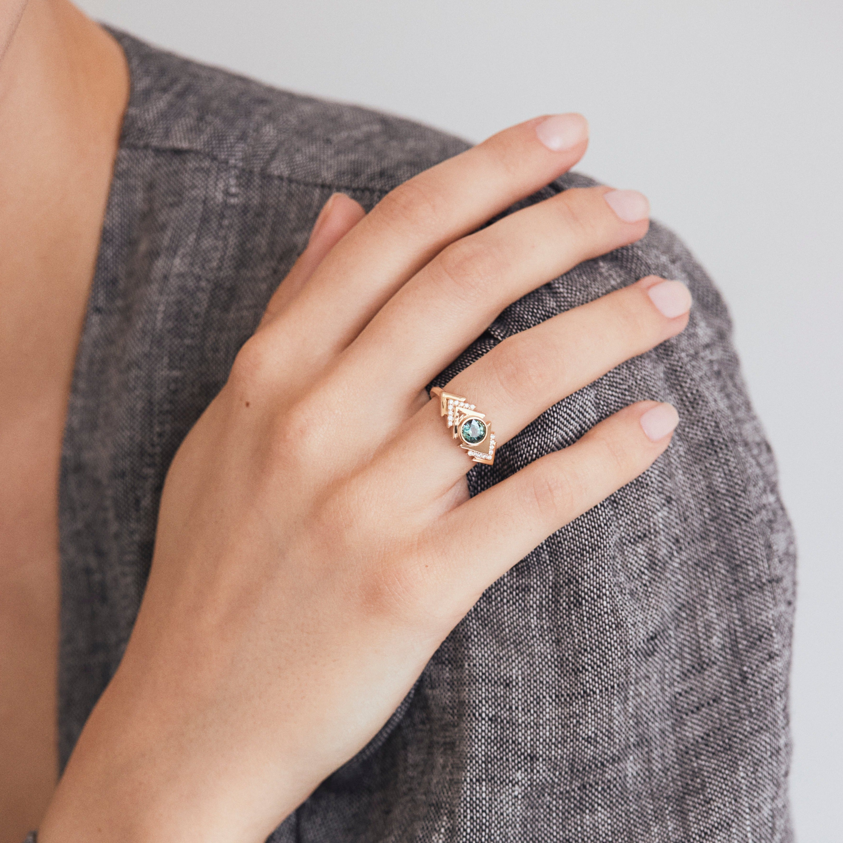Zilli Teal Sapphire Ring
