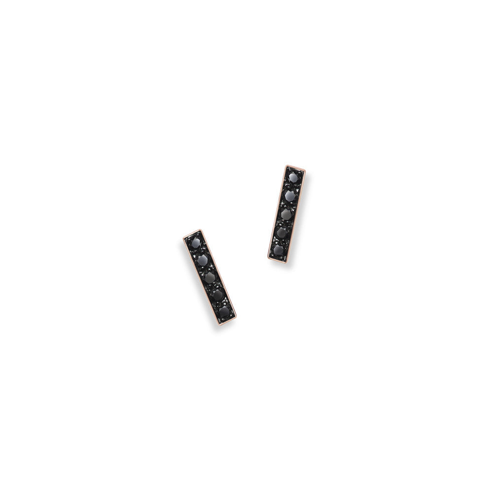 Charlotte Mini Pavé Studs | Black Diamonds