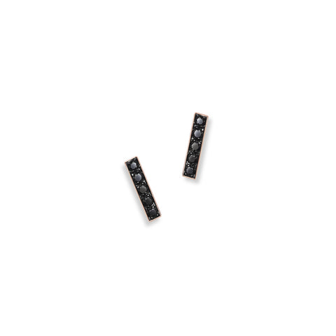 Helia Studs - Single Orange Sapphire
