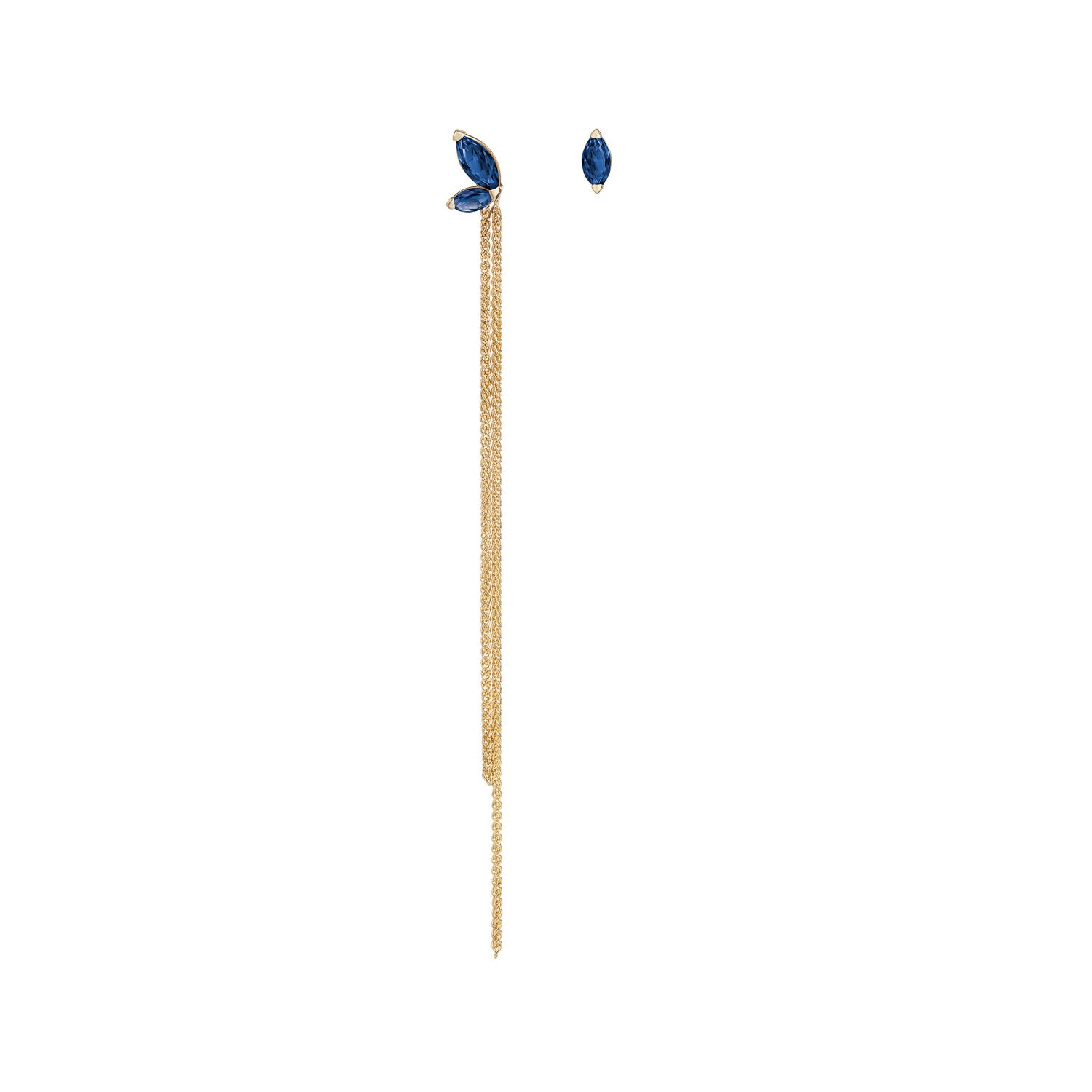 Defne Mismatch Earrings | Sapphire