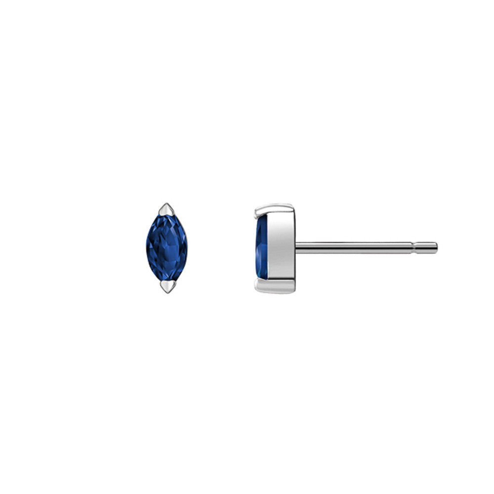 Selin Kent 14K Defne Studs with Sapphire Marquise