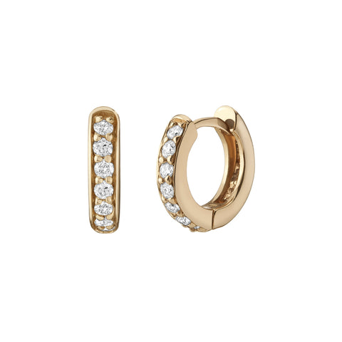 Helia Studs - Single Orange Sapphire