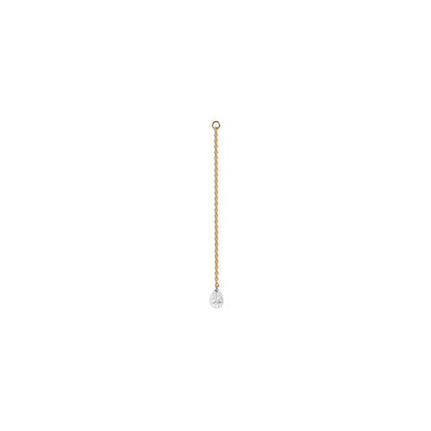 Helia Studs - Single Orange Sapphire
