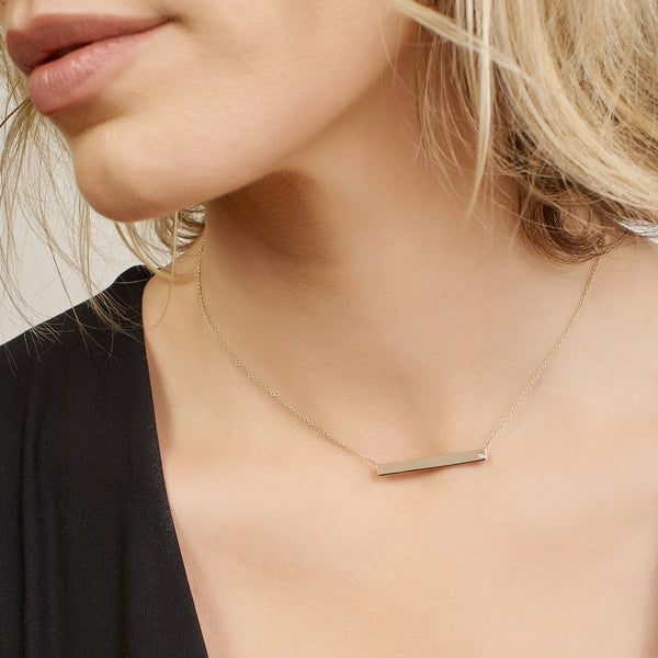 Horizontal bar necklace on sale