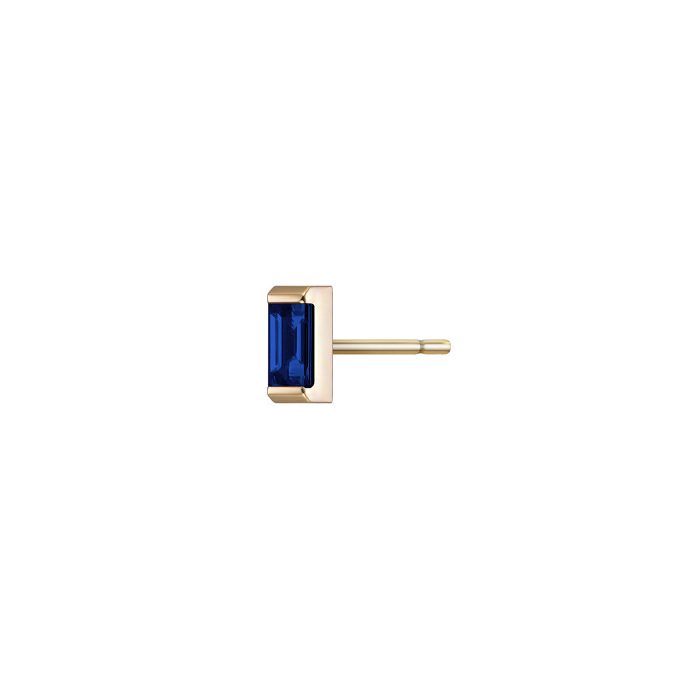 Selin Kent 14K Galana Stud with Sapphire Baguette