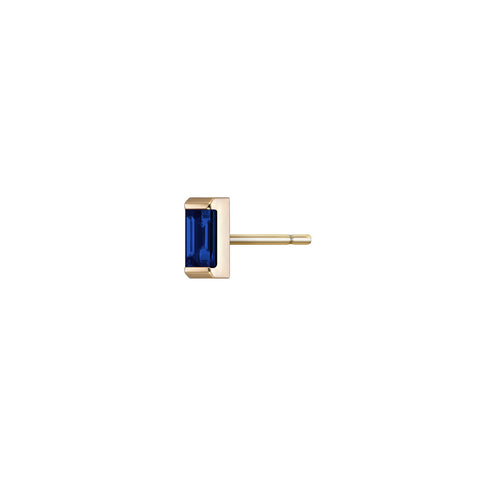 Helia Studs - Single Orange Sapphire