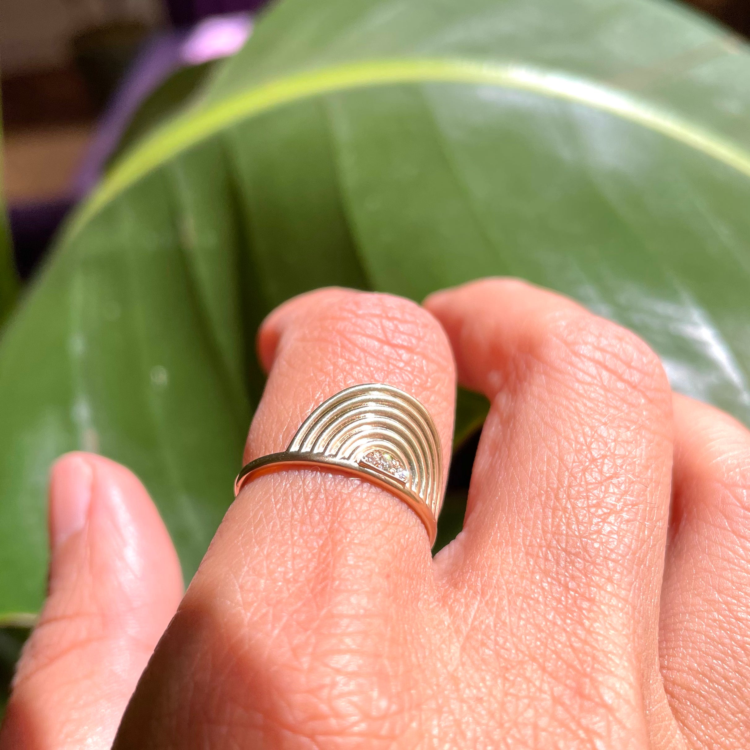 Helia Semi-Spiral Ring