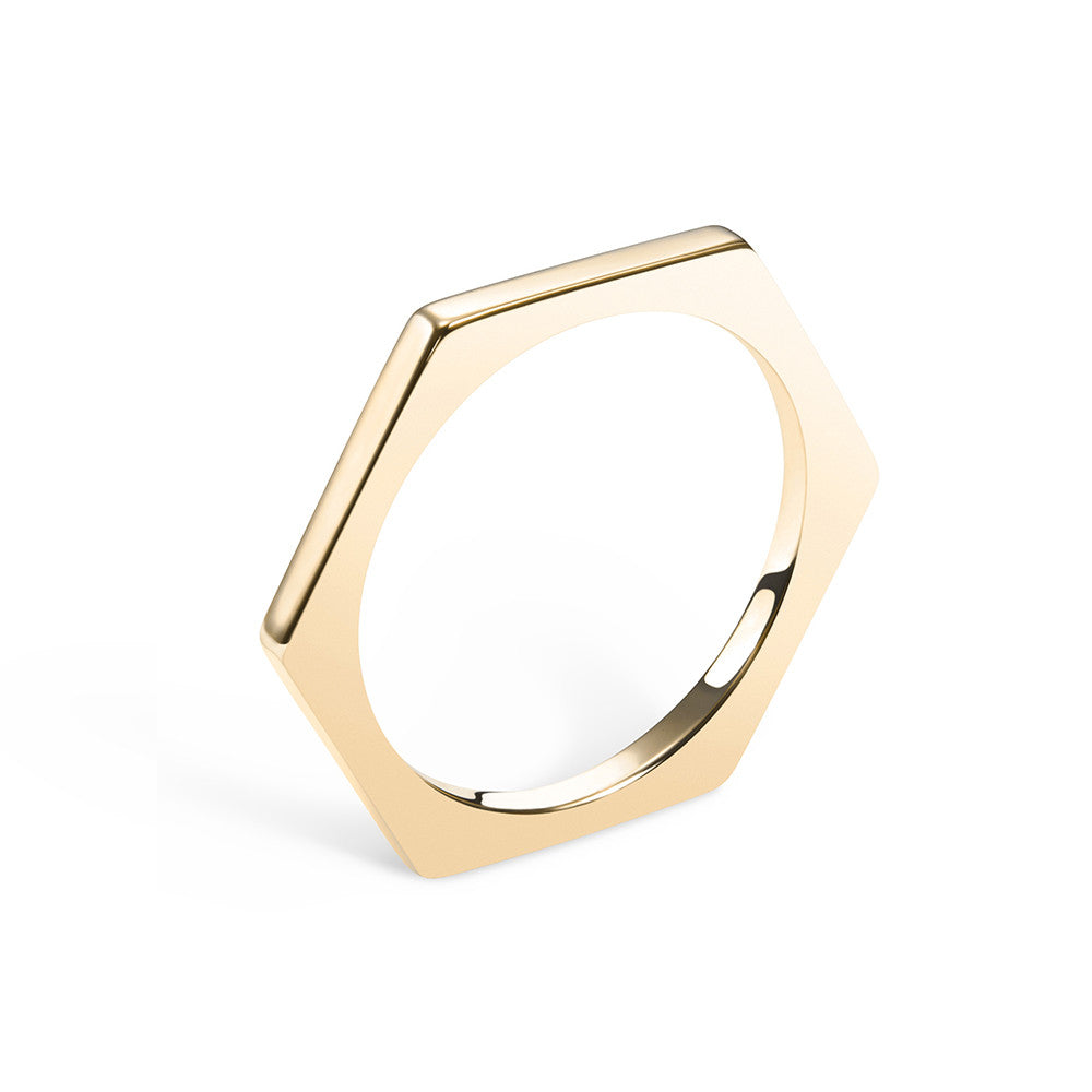 Selin Kent 14K Hex Ring