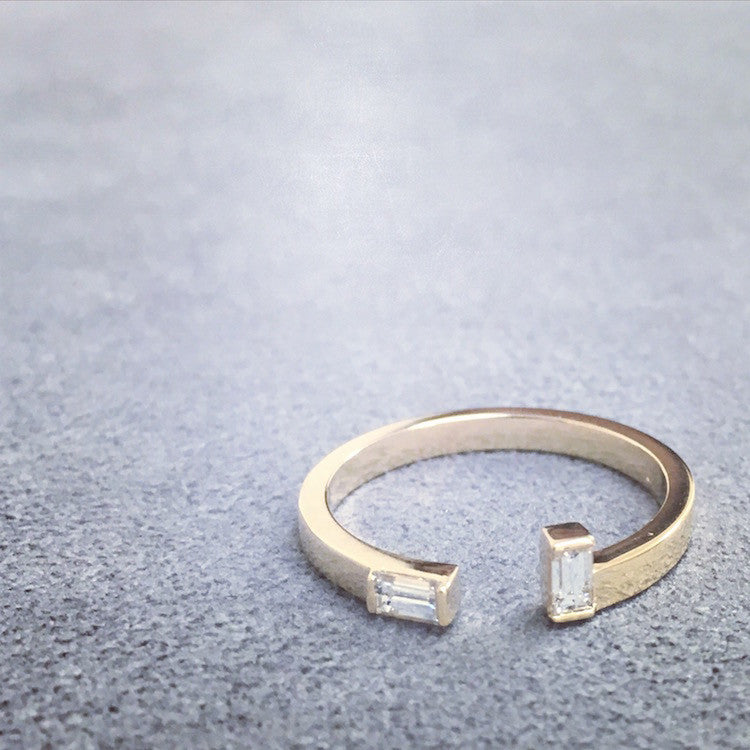 Selin Kent 14K Marla Ring with Baguette Diamonds