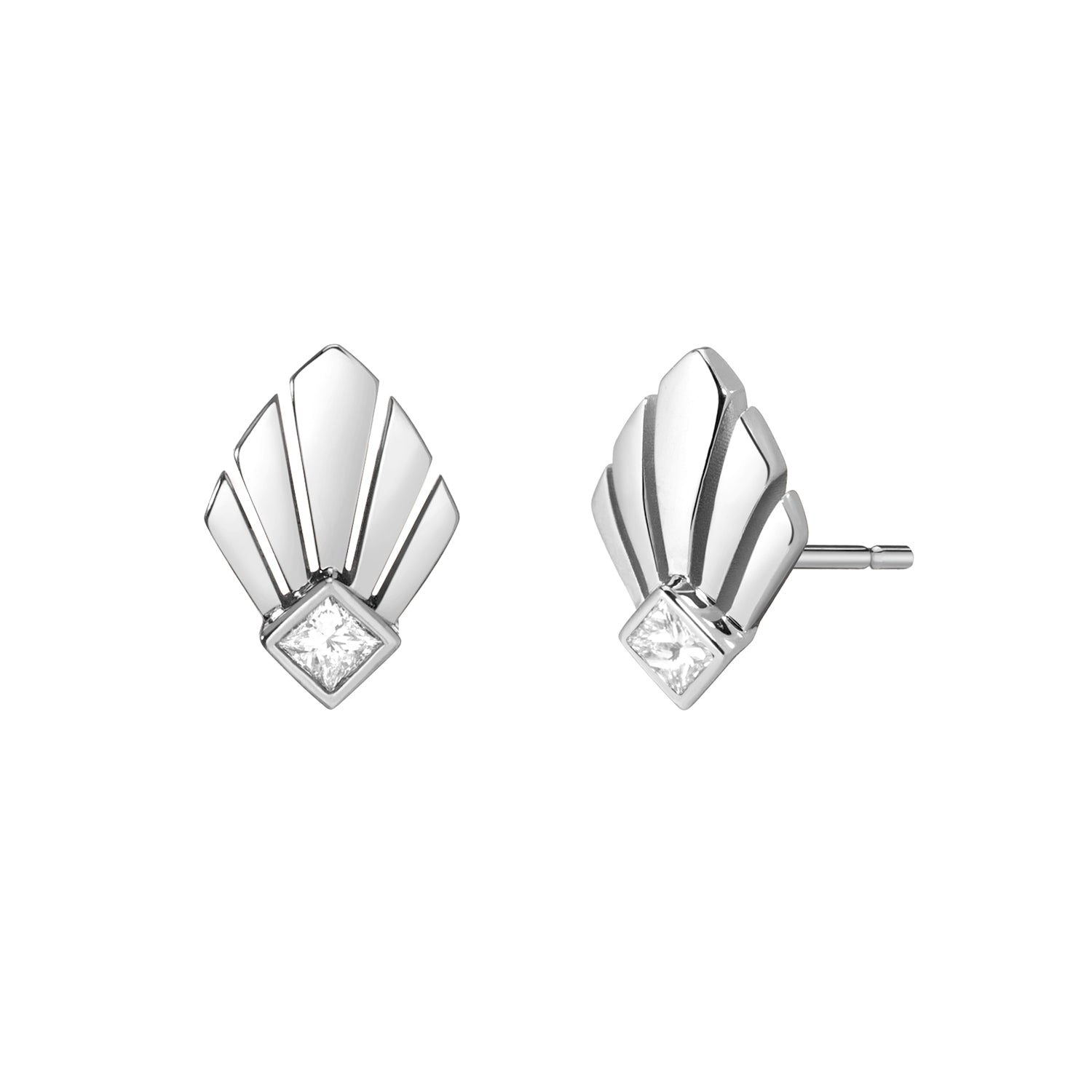 Josephine Studs | White Diamond
