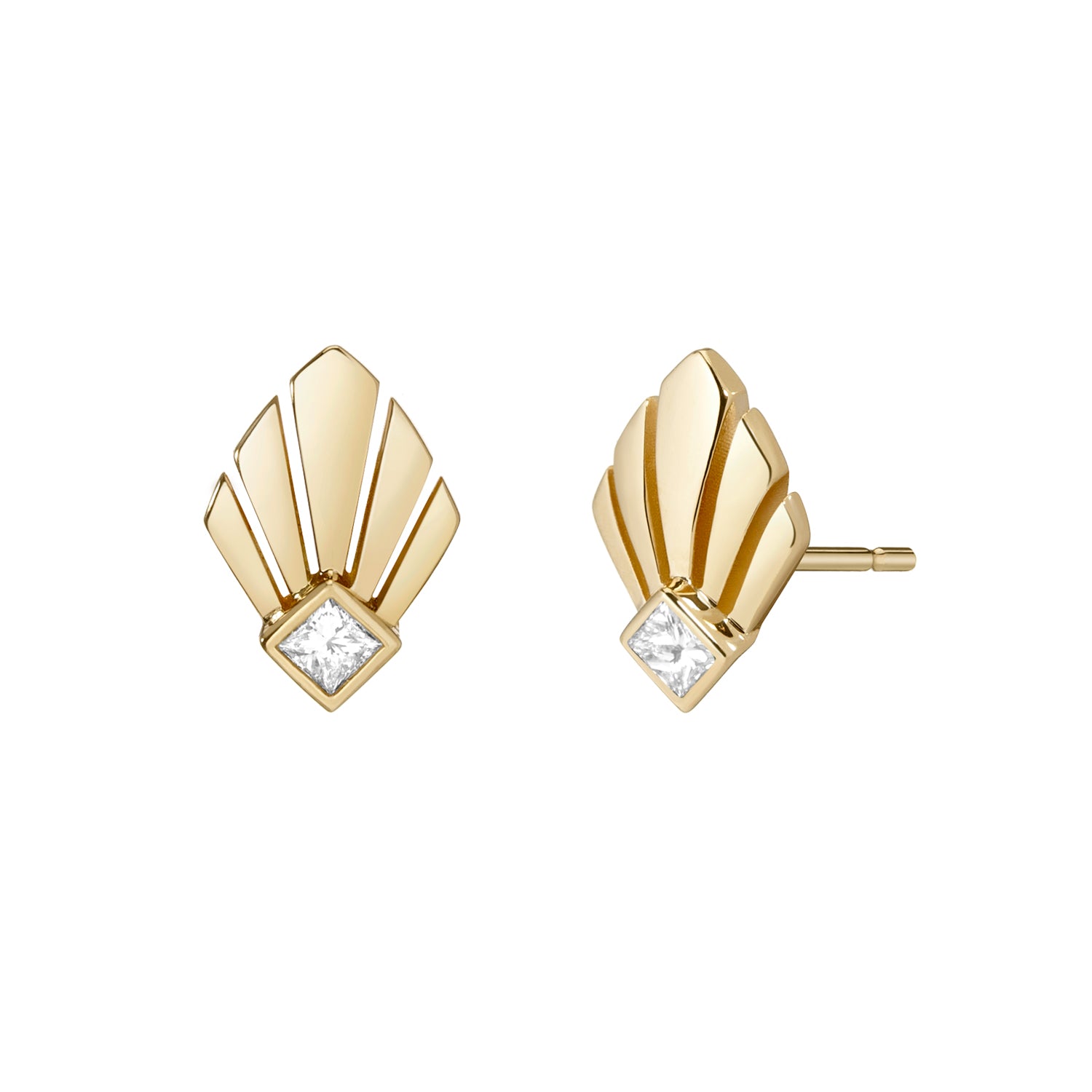 Josephine Studs | White Diamond