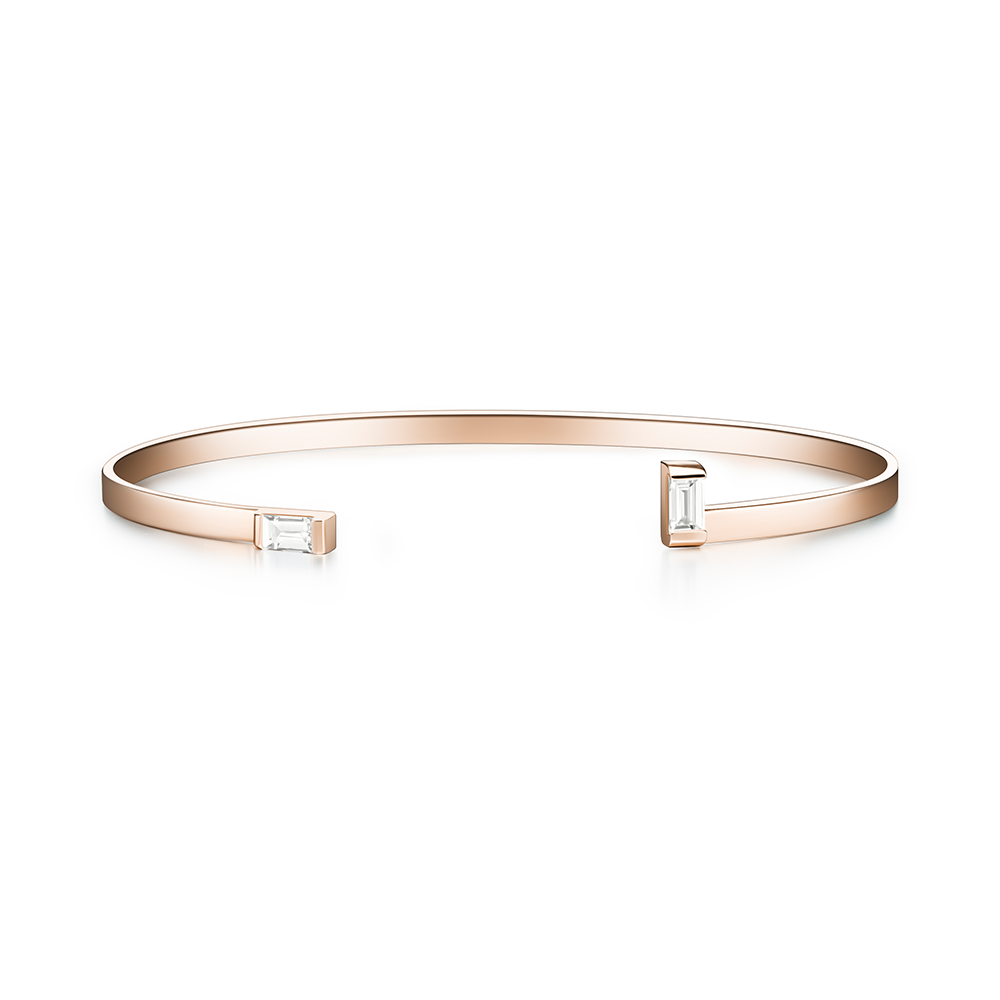Selin Kent 14K Marla Cuff with Two White Diamond Baguettes