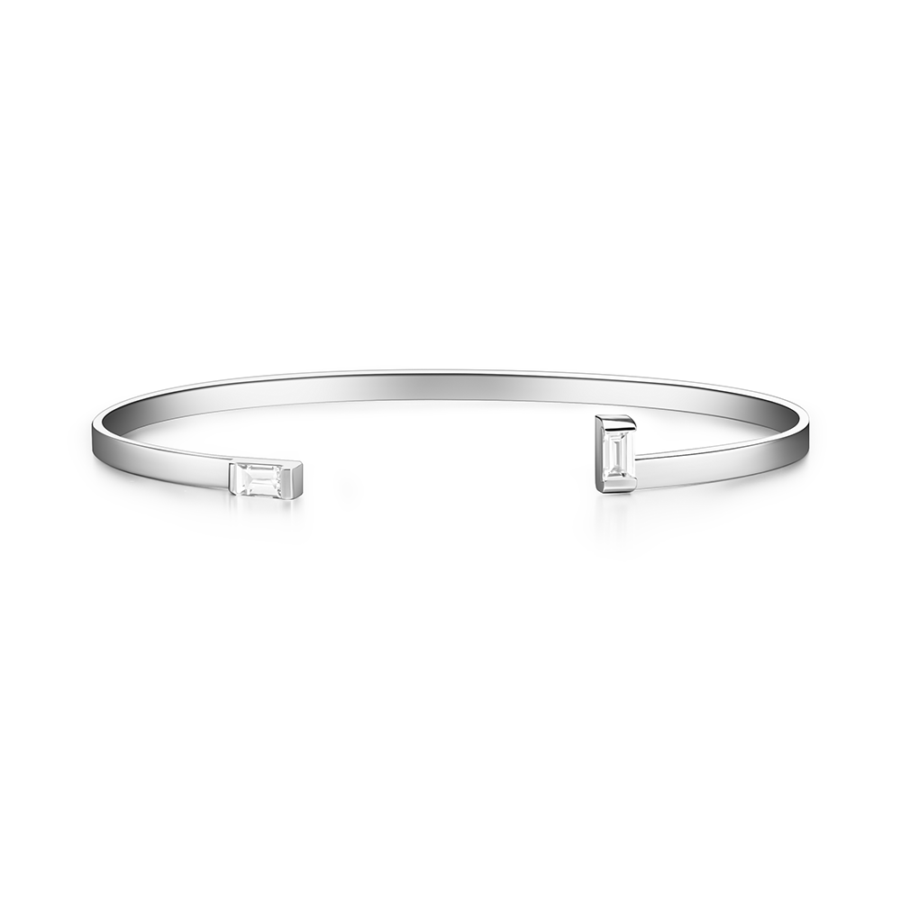 Selin Kent 14K Marla Cuff with Two White Diamond Baguettes