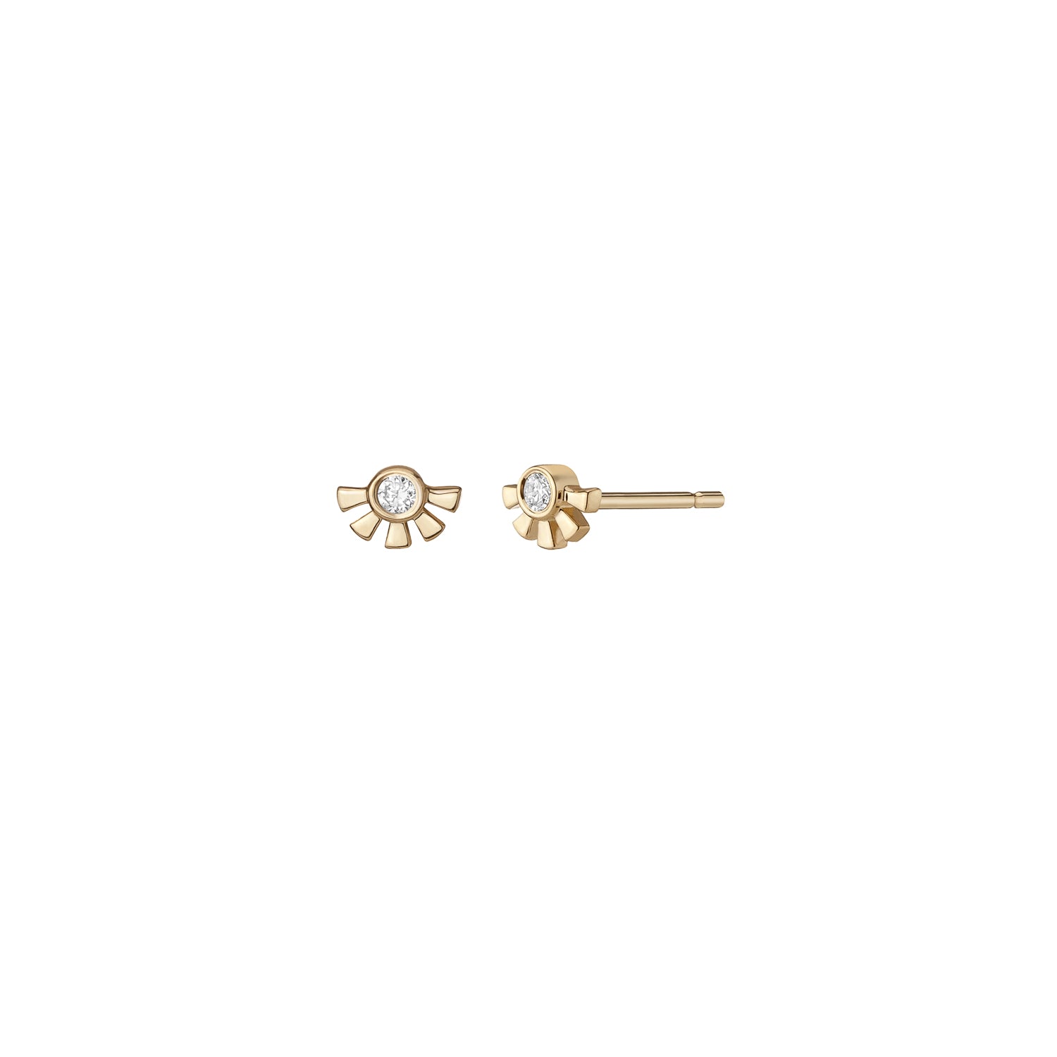 Helia Mini Studs - White Diamond