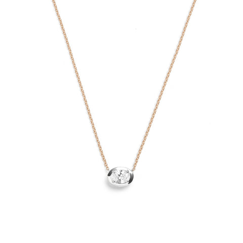 Rhea Necklace | White Diamond & Sapphire