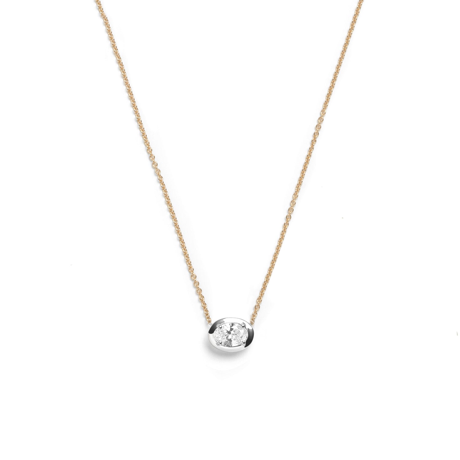 Zadie Oval Diamond Necklace