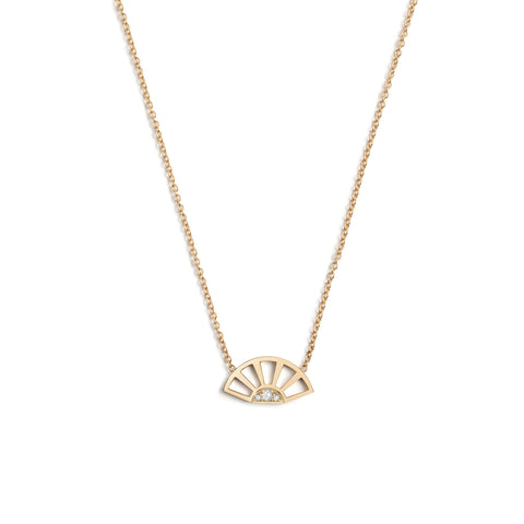 Rhea Necklace | White Diamond & Sapphire