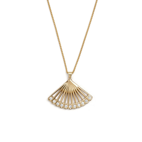 Rhea Necklace | White Diamond & Sapphire