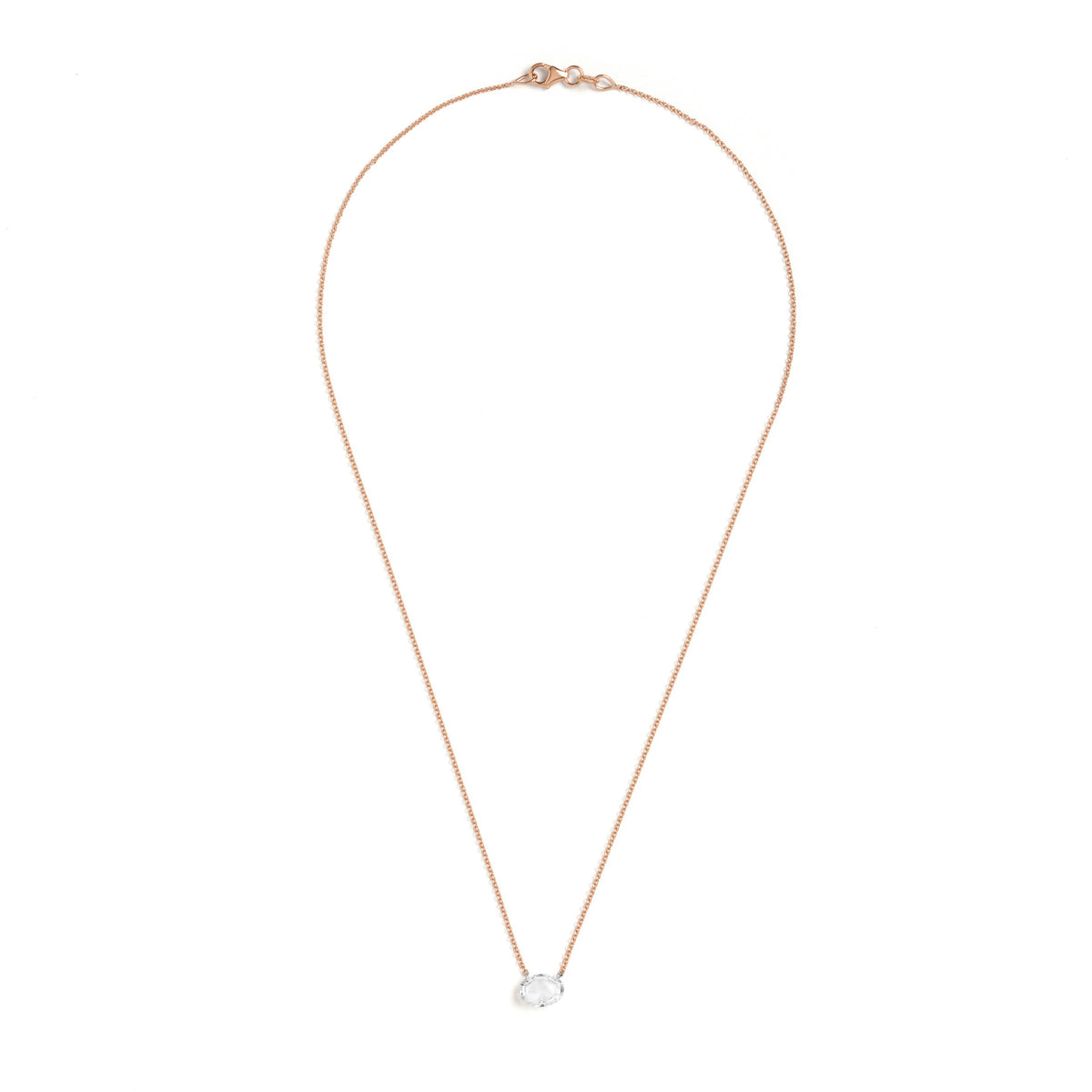 Floating Rose Cut Diamond Necklace