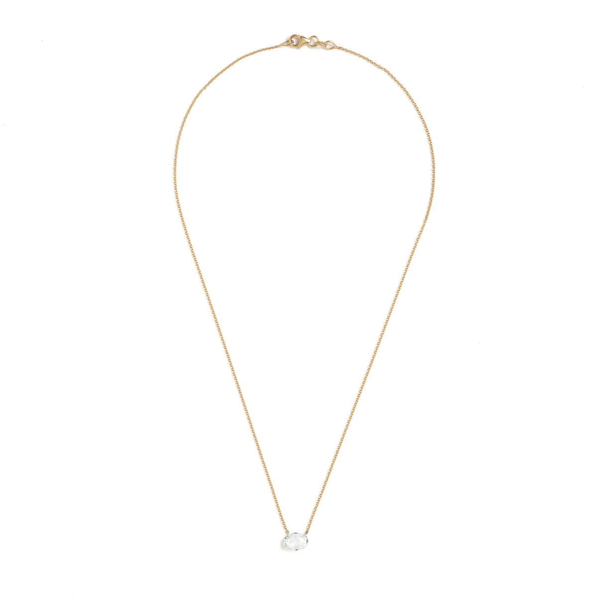 Floating Rose Cut Diamond Necklace