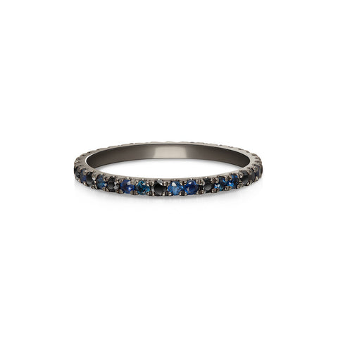 Nikita Huggie Hoops | Black Diamonds & Sapphires