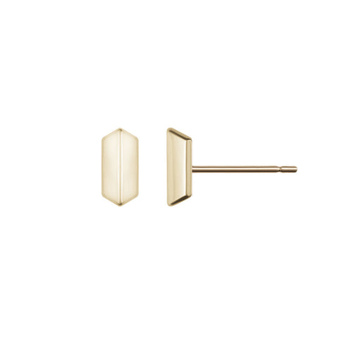 Helia Studs - Single Orange Sapphire