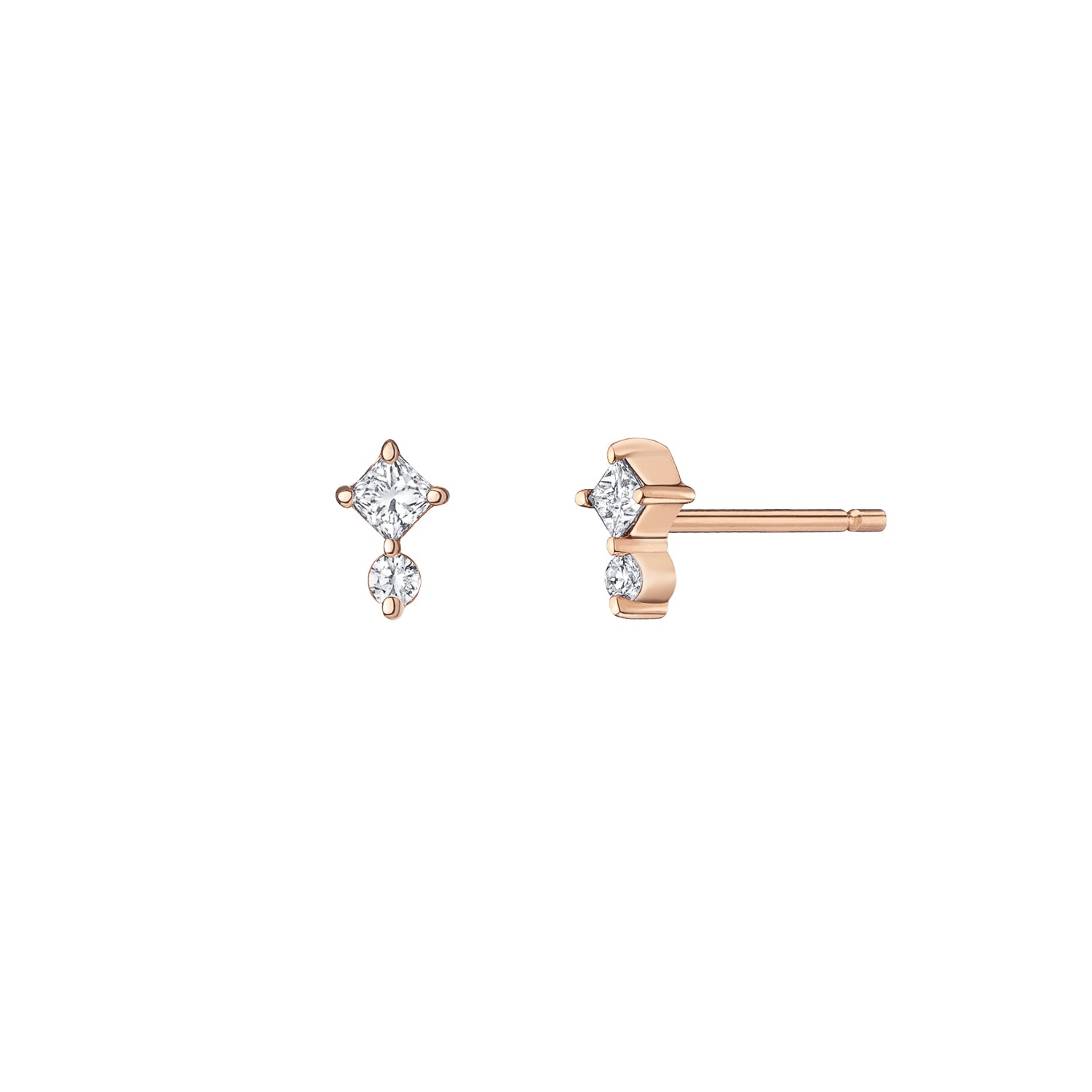 Juno Mini Studs ~ White Diamond