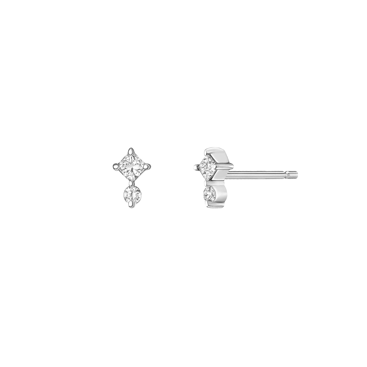 Juno Mini Studs ~ White Diamond
