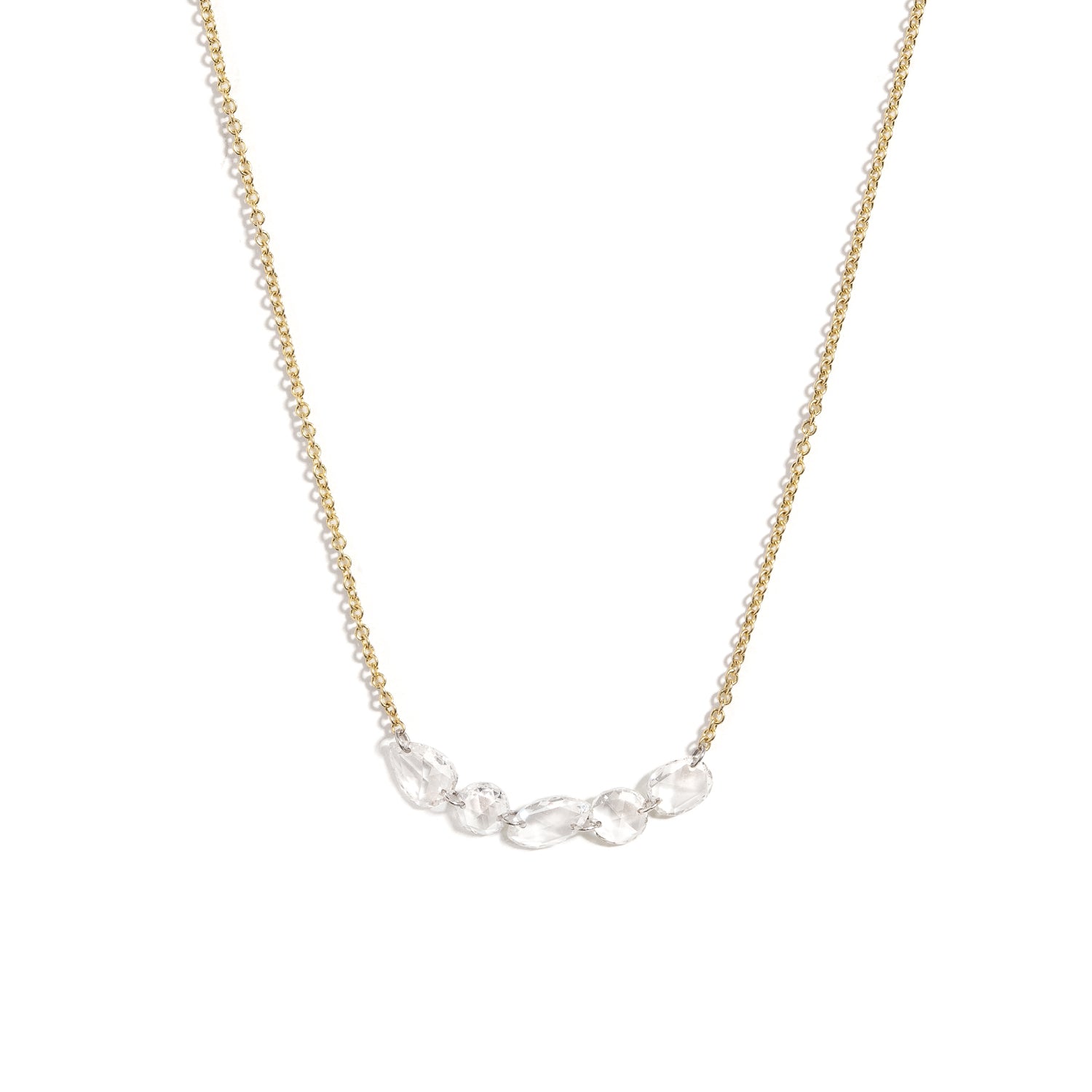 Lina Floating Diamond Link Necklace