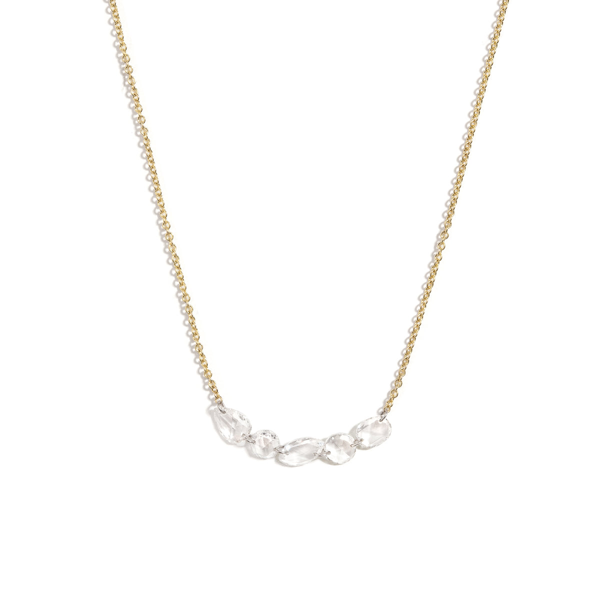 Lina Floating Diamond Link Necklace