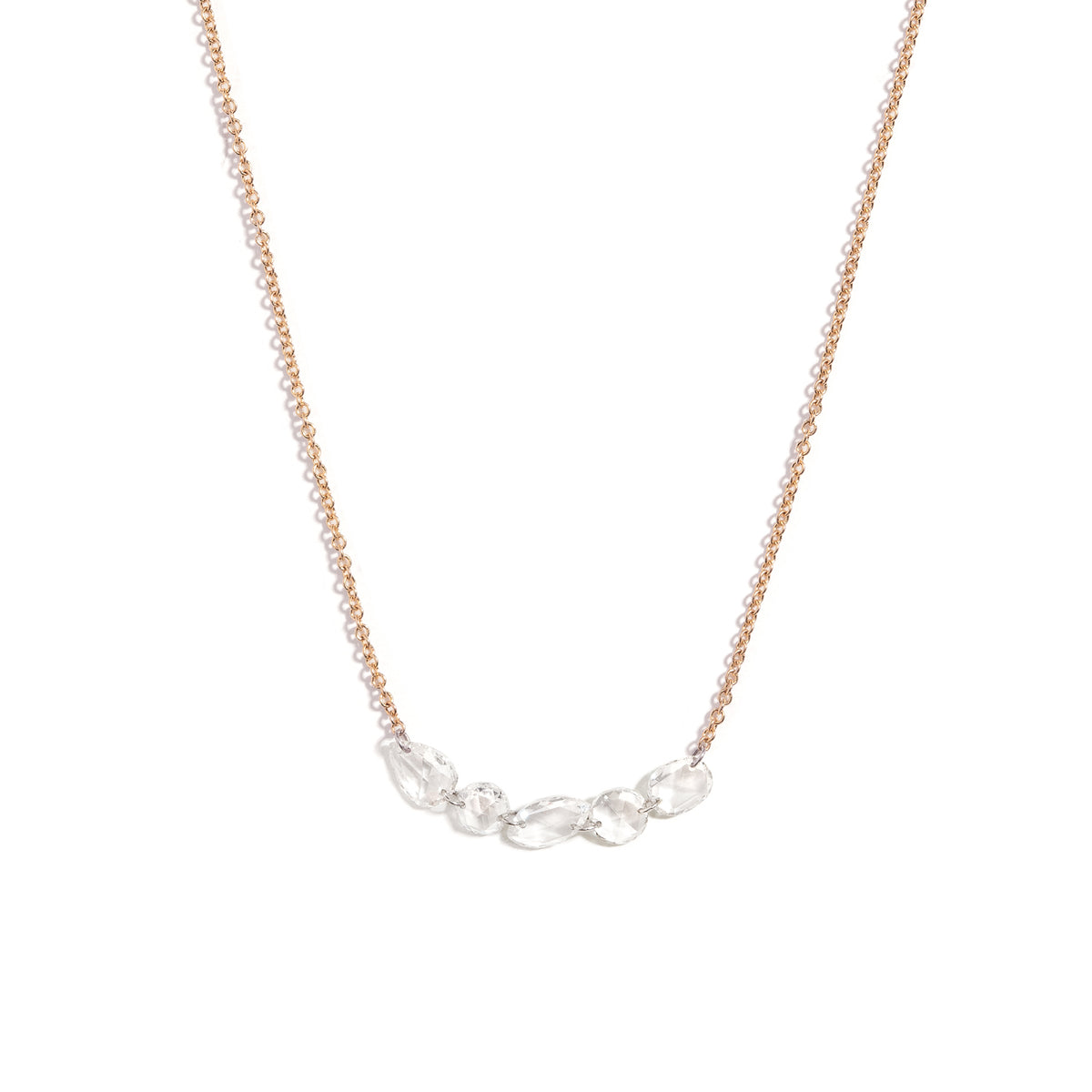 Lina Floating Diamond Link Necklace