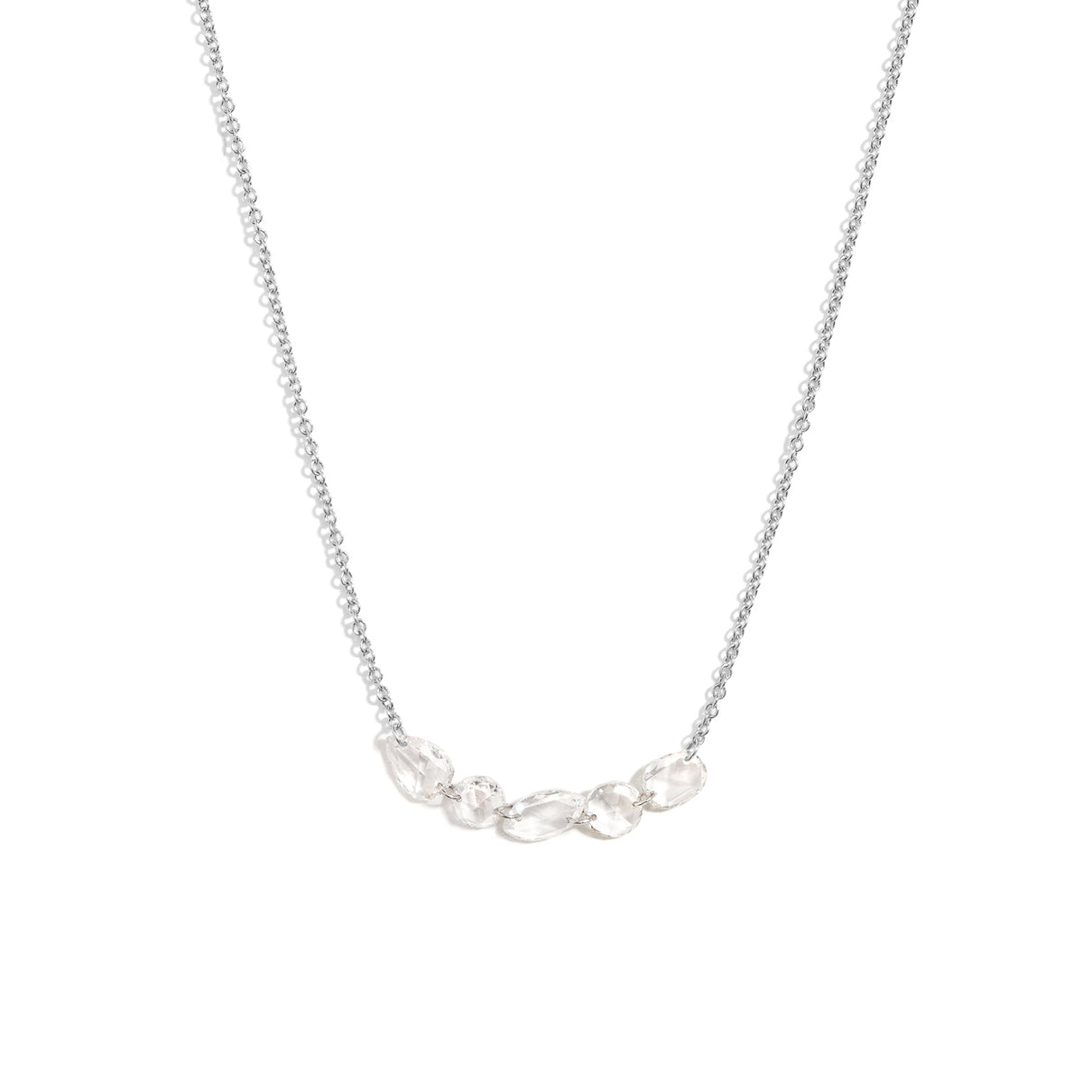 Lina Floating Diamond Link Necklace