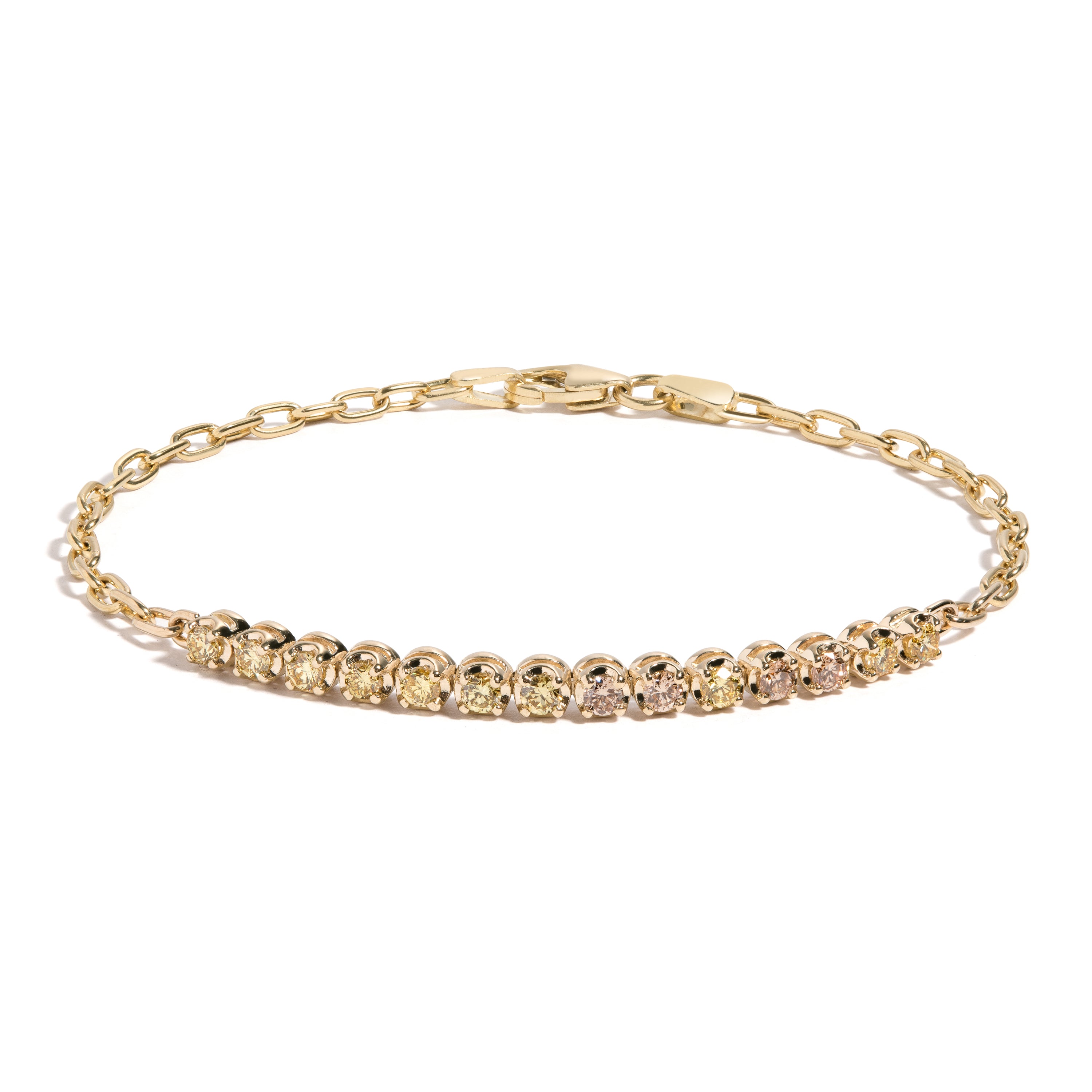 Simone Partial Tennis Bracelet - Aegean Green