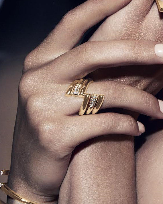 Selin Kent 14K Vivien Ring Set - On Model