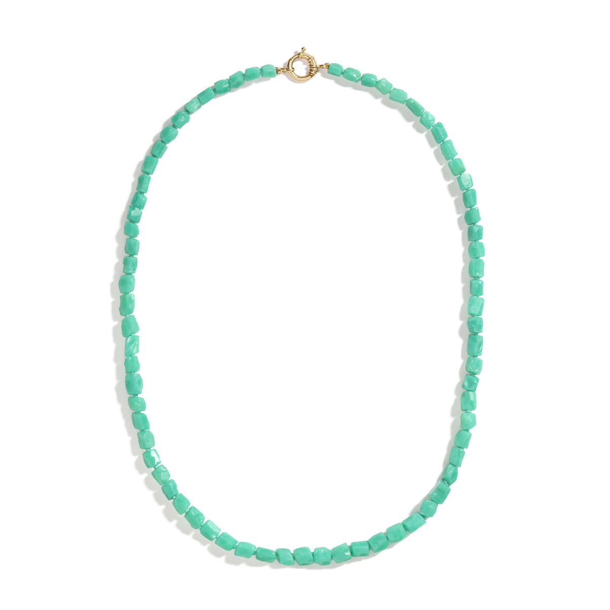 Chrysoprase Nugget Beaded Necklace