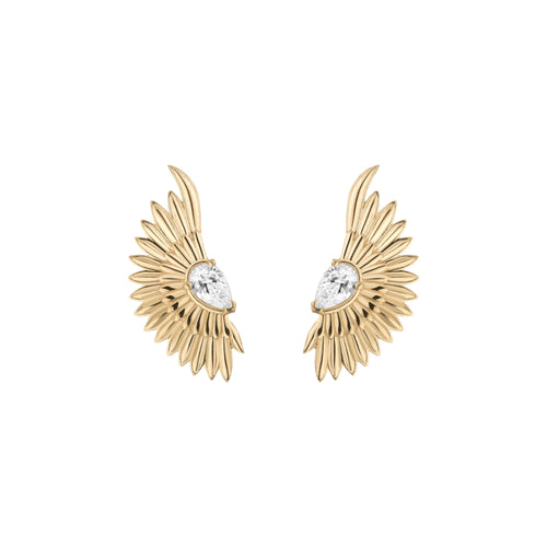 Anka Rising Kanat Earrings - Diamond