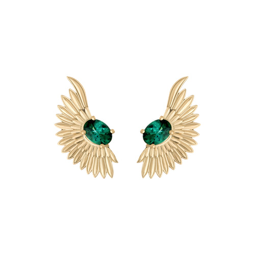 Anka Kanat Earrings - Green Tourmaline