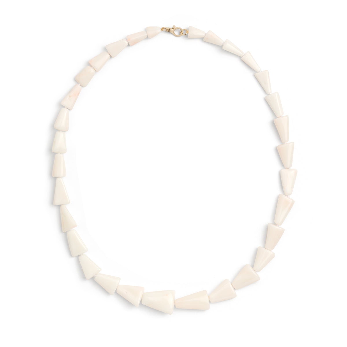 Geo White Coral Beaded Necklace
