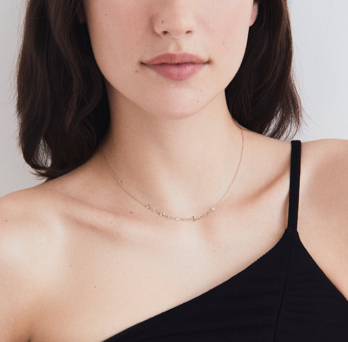 Lila Floating Rose Cut Necklace
