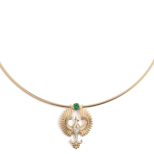 Anka Ascending Necklace - Emerald