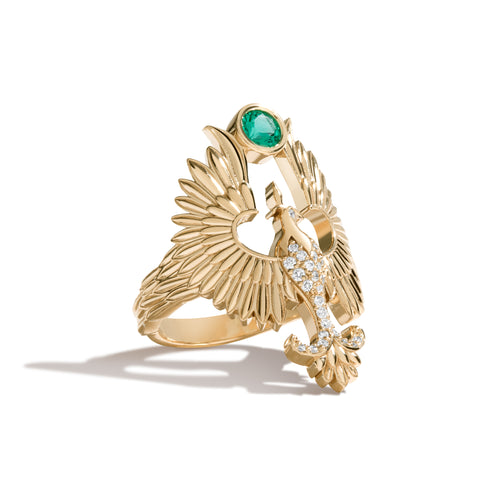 Anka Rising Ring - Emerald