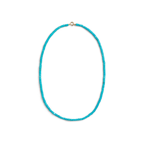 Turquoise Tubes Beaded Necklace