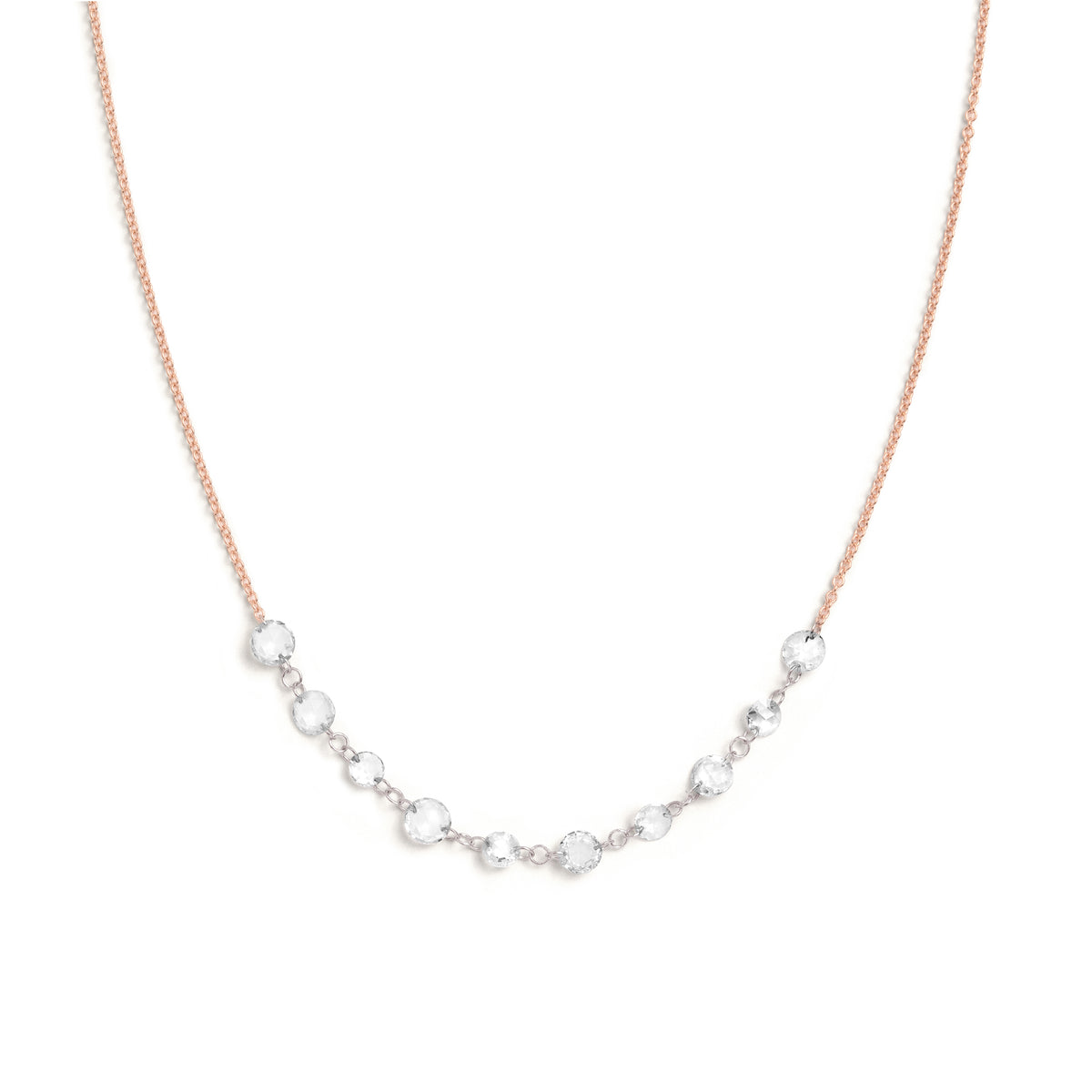 Lila Floating Rose Cut Necklace
