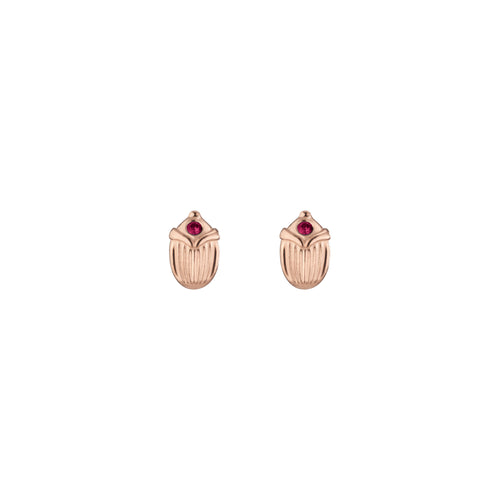 Khepri Studs - Ruby