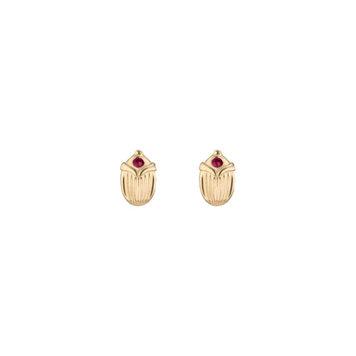 Khepri Studs - Ruby