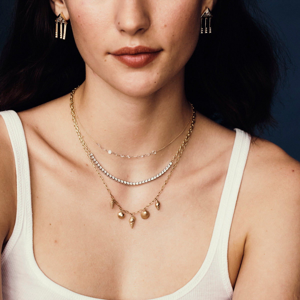 Lila Floating Rose Cut Necklace